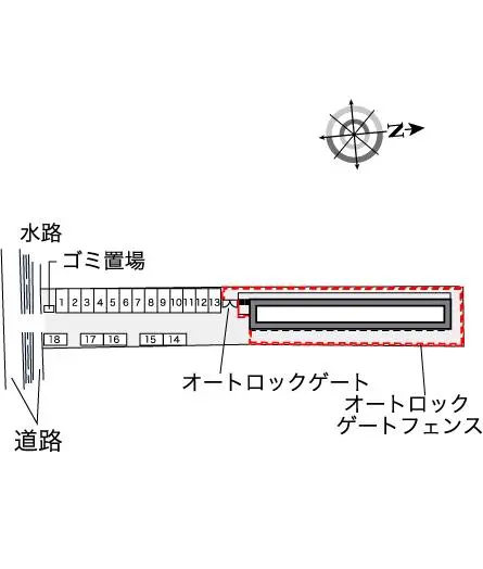 ★手数料０円★茨木市平田　月極駐車場（LP）